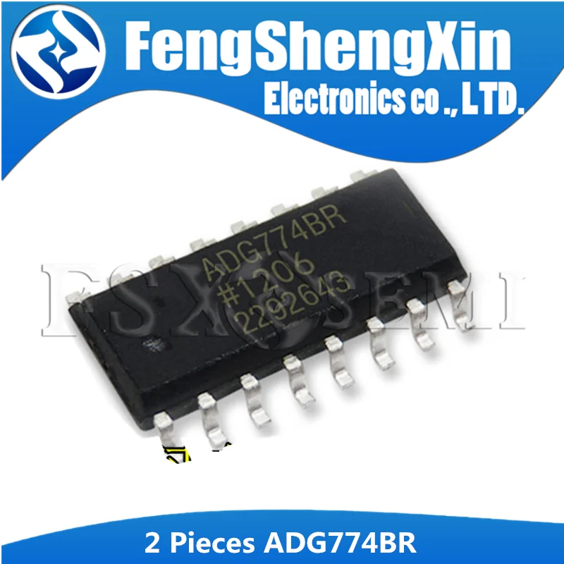 2pcs ADG774BR SOP-16 ADG774 SOP16 ADG774BRZ SOP CMOS 3 V/5 V, Wide Bandwidth Quad 2:1 Mux IC