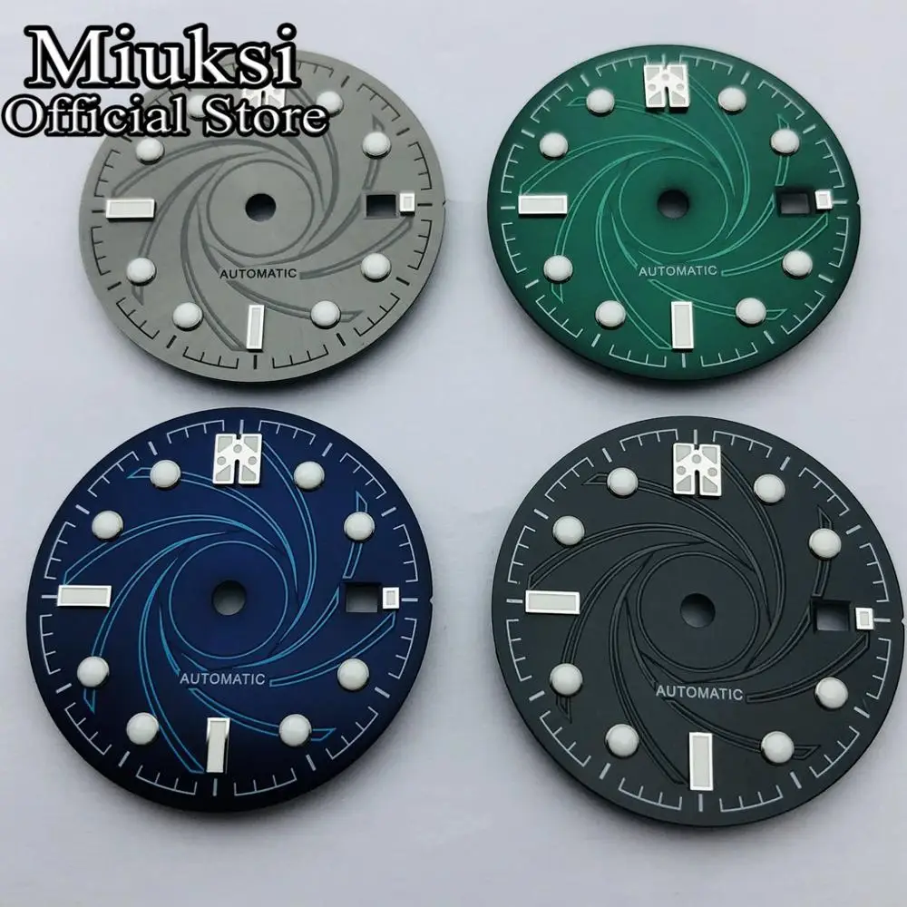 Miuksi 31mm sterile luminous dial fit ETA2836 2824 Seagull 1612,Mingzhu DG2813 3804 Miyota 8205 8215 821A movement watch dial