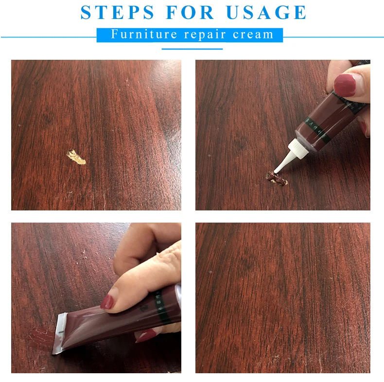 Furniture Paint Wood Furniture Repair Paste for Wood Door Floor Refurbish Scratch Hole Cracks Remover 18g Black Wood Paint