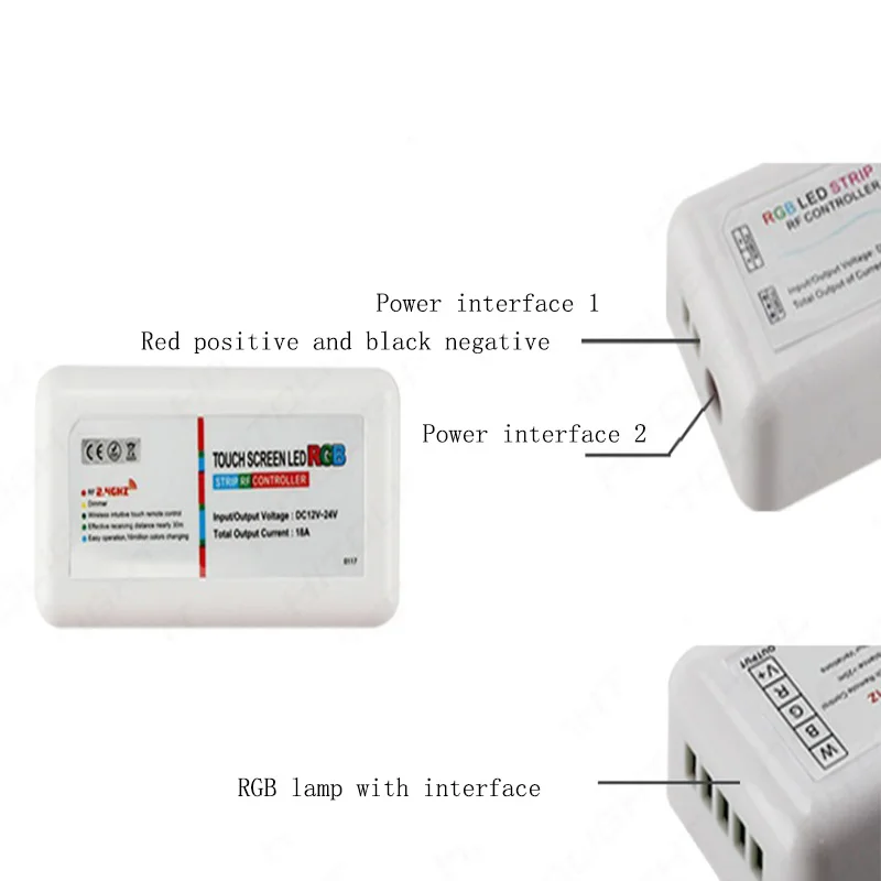 2.4G Cảm Ứng Điều Khiển Từ Xa Không Dây RGB Điều Khiển Nhiều Màu Sắc 5050 Ánh Sáng Với Module Led Đèn Mờ Thanh Ánh Sáng Công Tắc