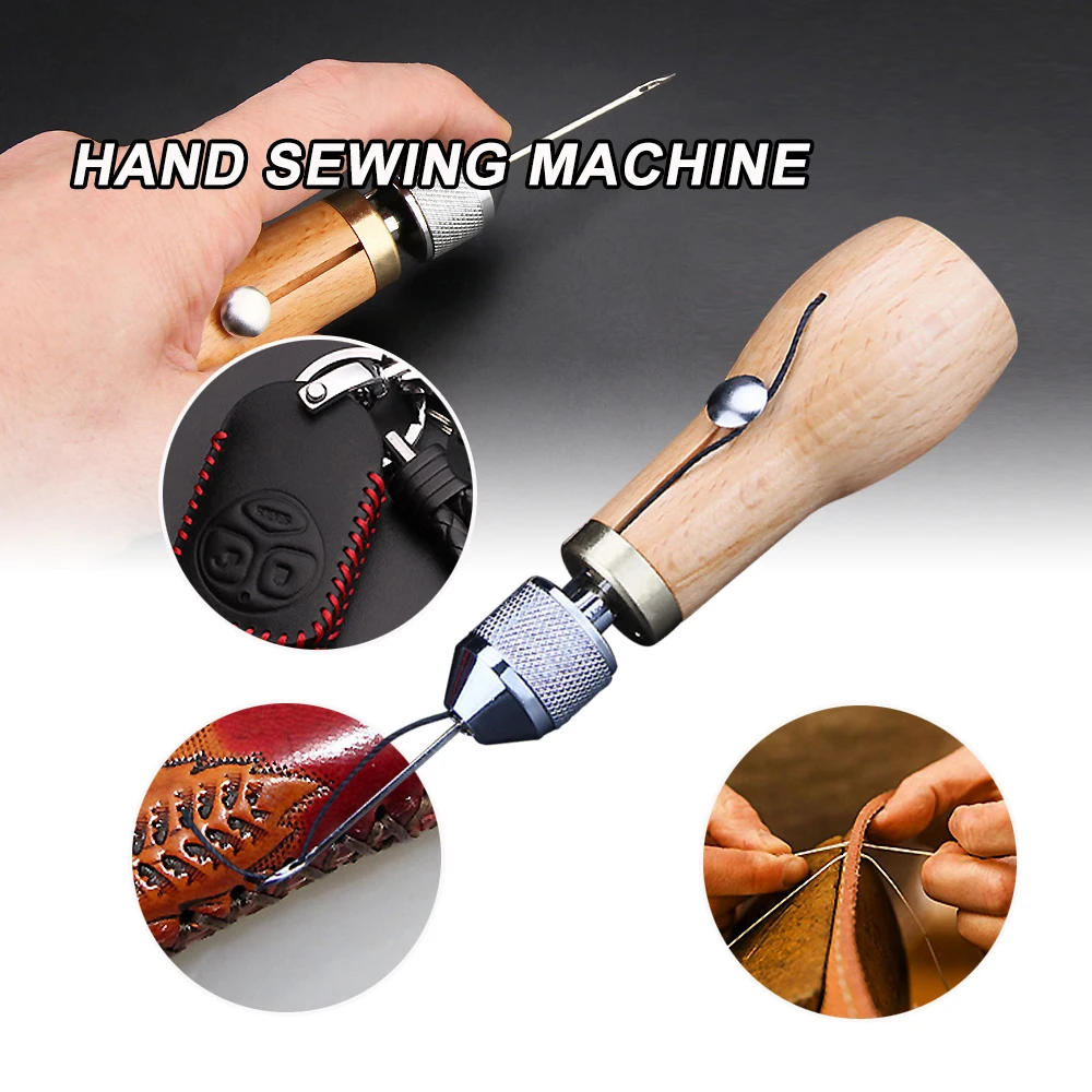 Speedy Stitcher Sewing Awl Tools Kit Leather Sail & Canvas Heavy Repair Professional Design Metal Wood Leather Tool