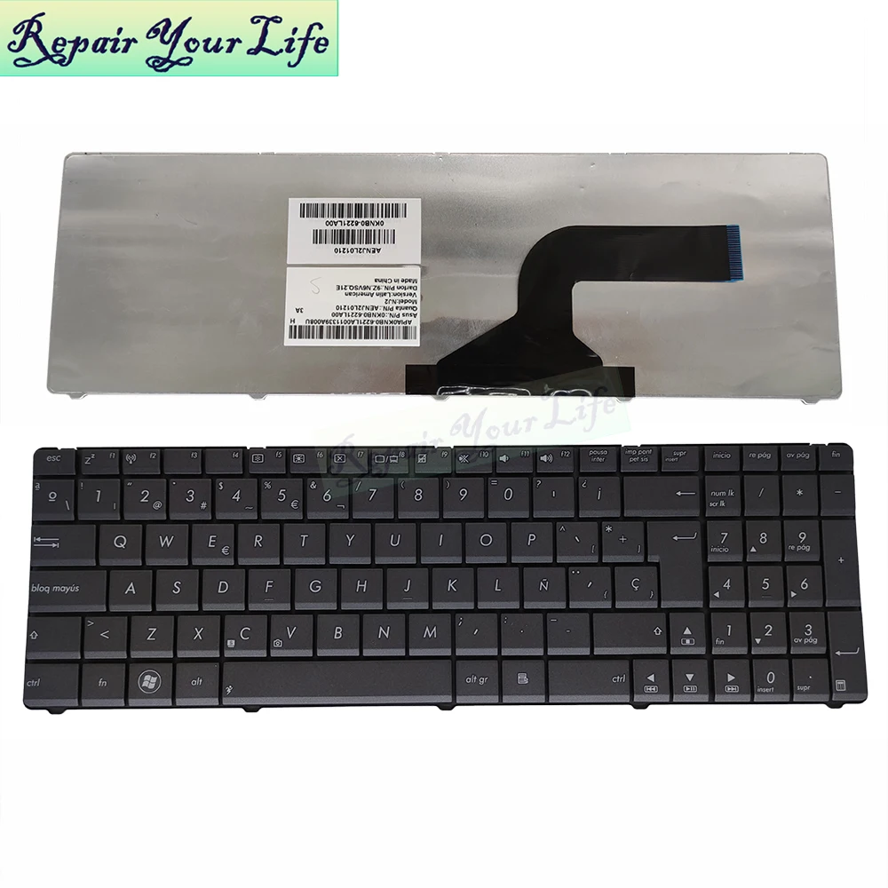 Replacement Keyboards for ASUS N53 JF N53JQ N53SV K53Z K53U N73S N73T SP Spanish black laptop keyboard V118562BK1 hot sale