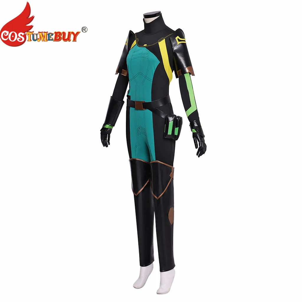 CostumeBuy Valorant Viper Cosplay Game Valorant Costume Women Sexy Bodysuit Leather Catsuit Halloween Costume Jumpsuit Customize