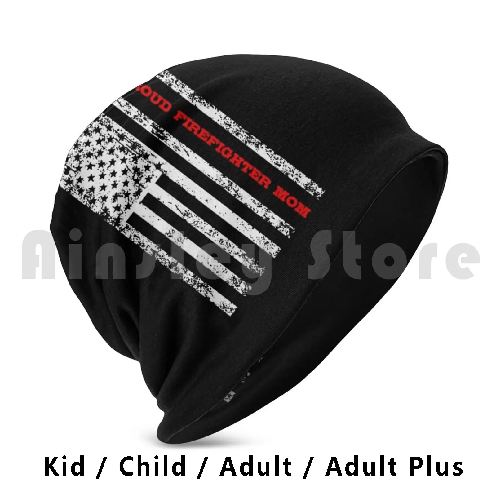 Proud Firefighter Mom Beanies Knit Hat Hip Hop Firefighter Mom Fireman Fireman Mom Firefighter