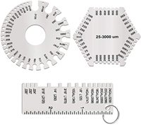 3 model Metal Welding Gauge Wire Thickness Gauge & Round Dual-Sided Metal Sheet Guage & 25-3000um Wet Film Comb America standard