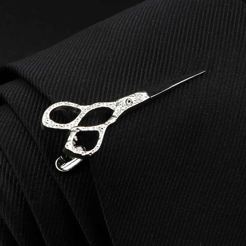 Men Alloy Metal Sliver Color Tie Clips 27 Designs Option Scissors Fish Bone Beard Wing Animal Clip Bar Wedding Party Jewelry Pin