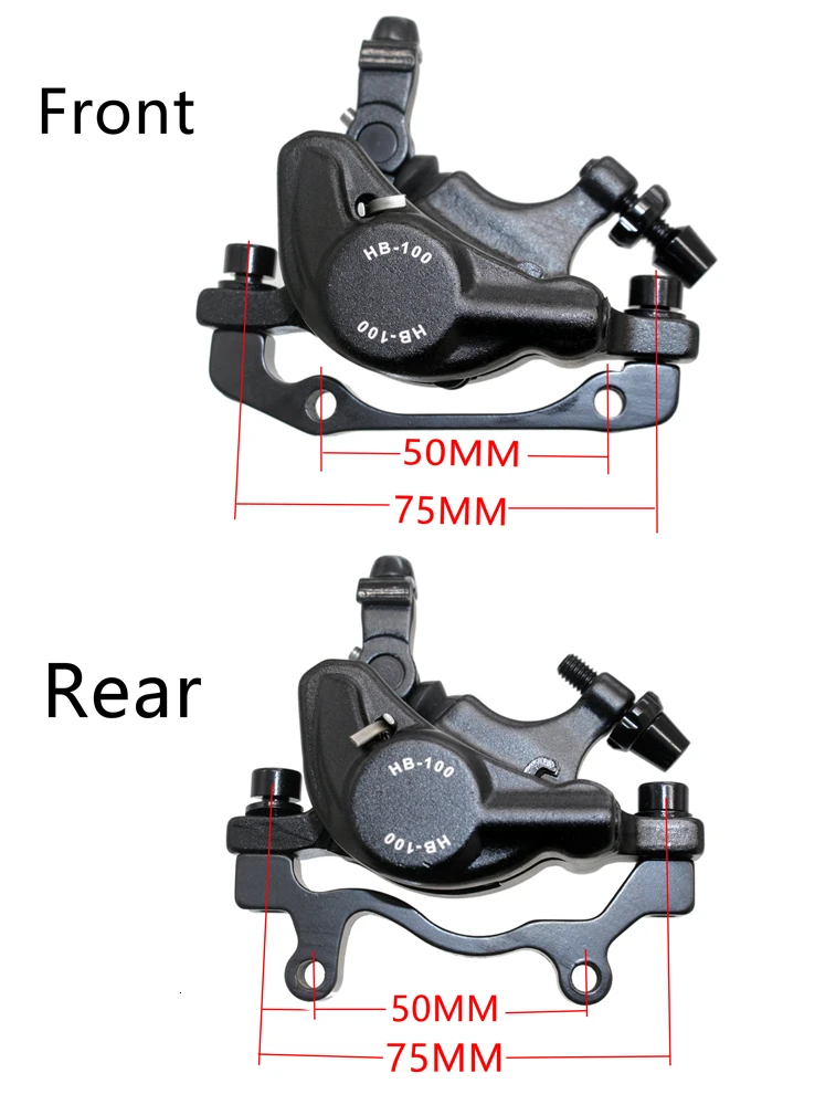 ZOOM XTECH HB100 Mountainbike Hydraulisches Bremsenset Langlebige Scheibenbremsen (Vorne + Hinten) für MTB Downhill & Offroad-Radfahren – Detail 3