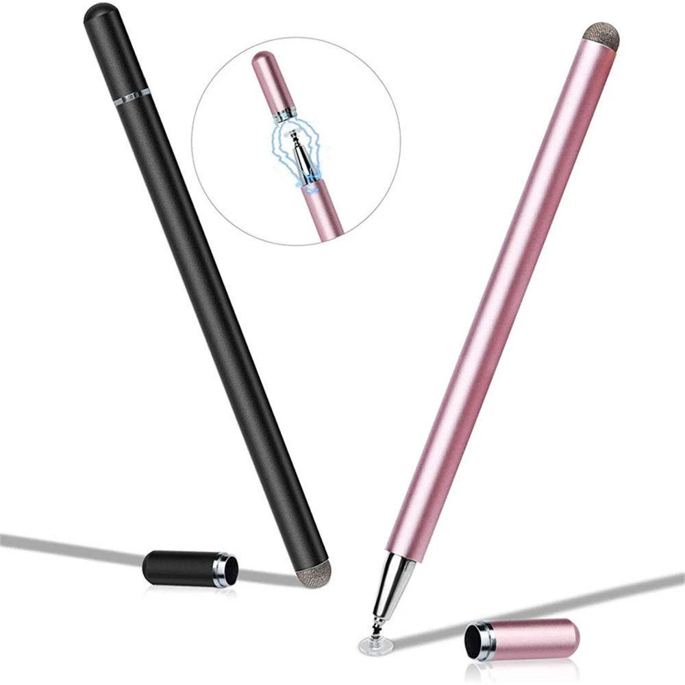 Metal Active Disc Stylus S Pen Capacitive Screen Touch Universal  Writing Draw Tablet Notebook Smart Pencil For IPAD Pink Black