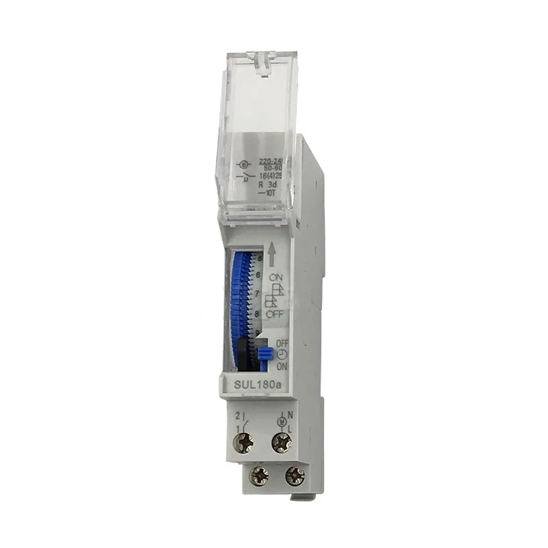 SUL180a 15 Minutes Mechanical Timer 24 Hours Programmable Din Rail Timer Time Switch Relay Measurement Analysis Instruments New