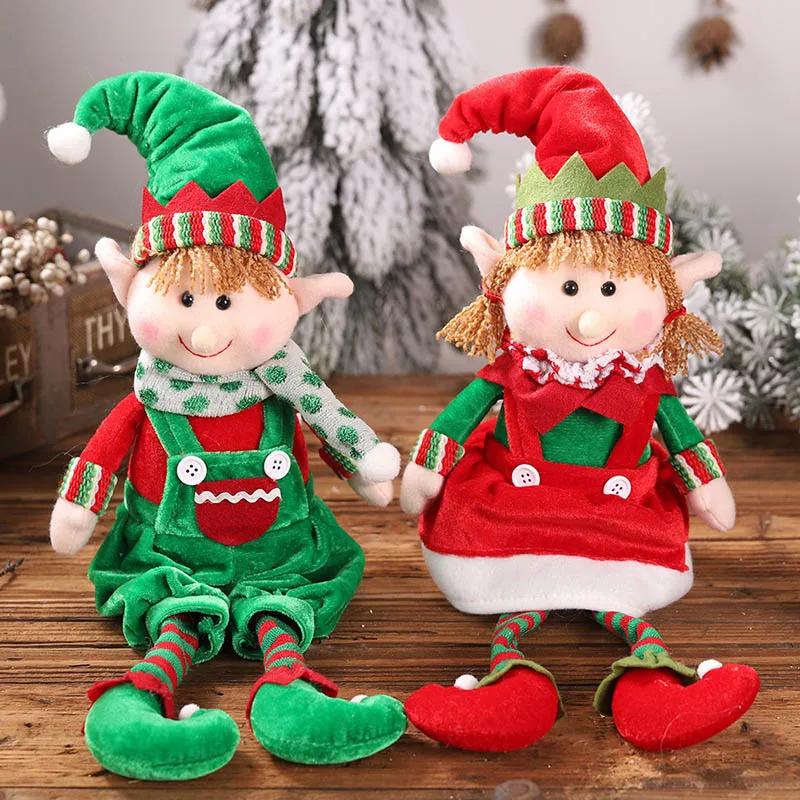 

2019 Merry Christmas Plush Elf Dolls Xmas New Year Gifts Kids Christmas Presents Toy Under the Tree for Home Party Decoration