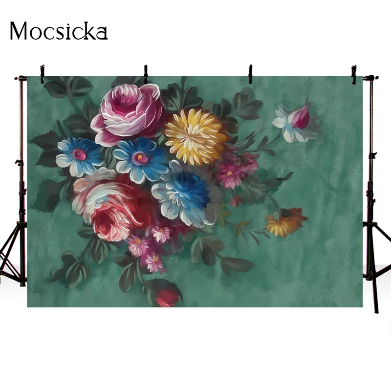Mocsicka фотография картина маслом цветы фон для взрослых новорожденных день рождения беременная женщина художественный портрет фон фотостудия