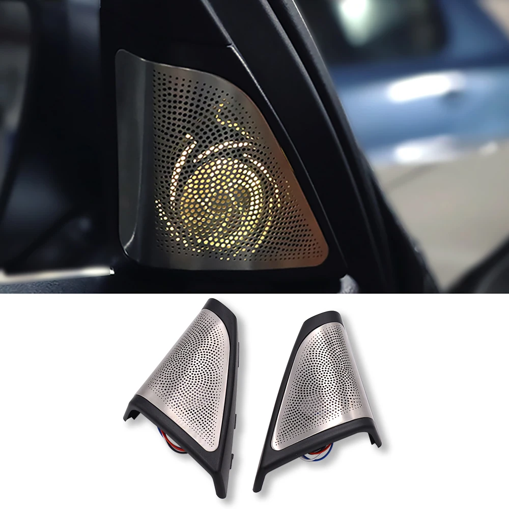 

Car Tweeter Covers For Bmw F10 F11 Auto Led Lighting Glow Speakers Audio Trumpet Head Treble Loudspeaker Cover Trim Speaker Case