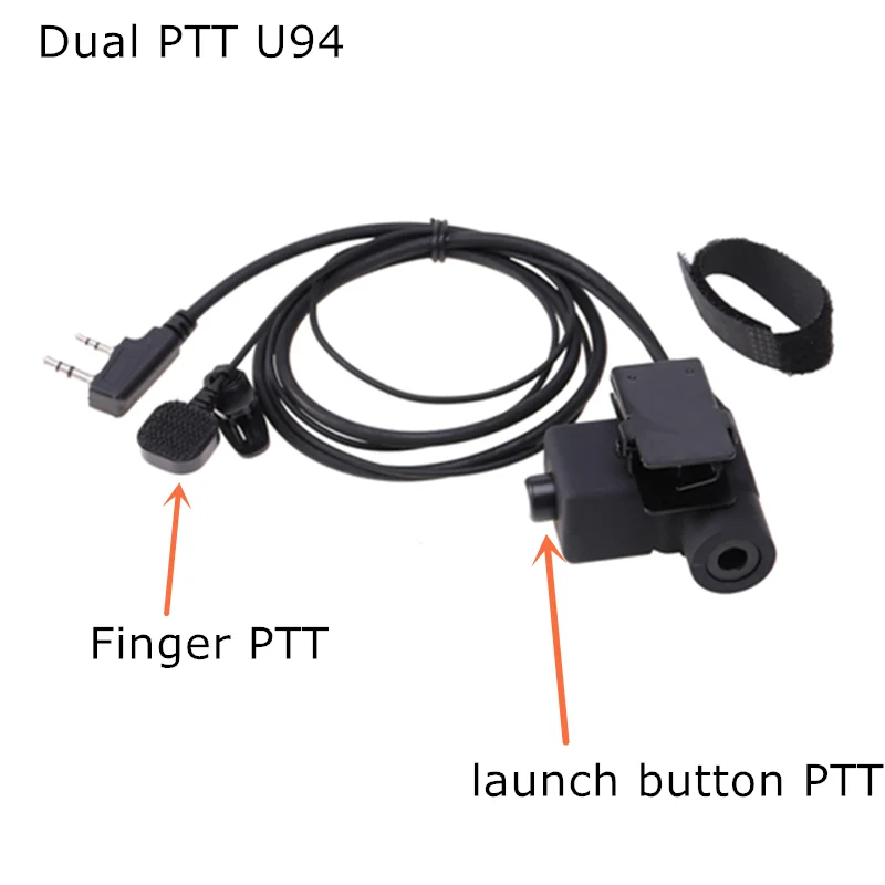 Tactical U94 PTT Cable Plug  Military Headset Adapter Z113  for Walkie Talkie Motorola Kenwood TYT F8 BAOFENG 5R Radio Hunting