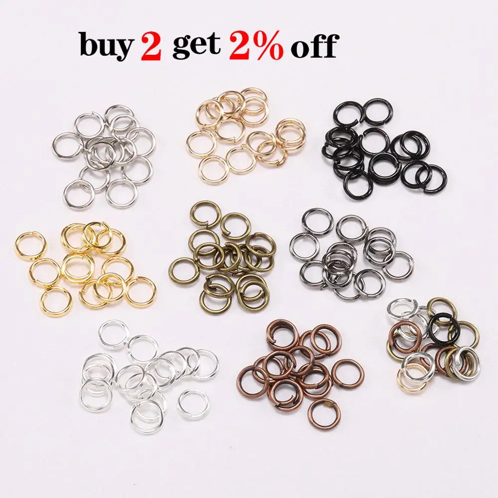 50-200pcs/lot 3-20 mm Jump Rings Split Rings Connectors For Diy Jewelry Finding Making Accessories Wholesale Supplies