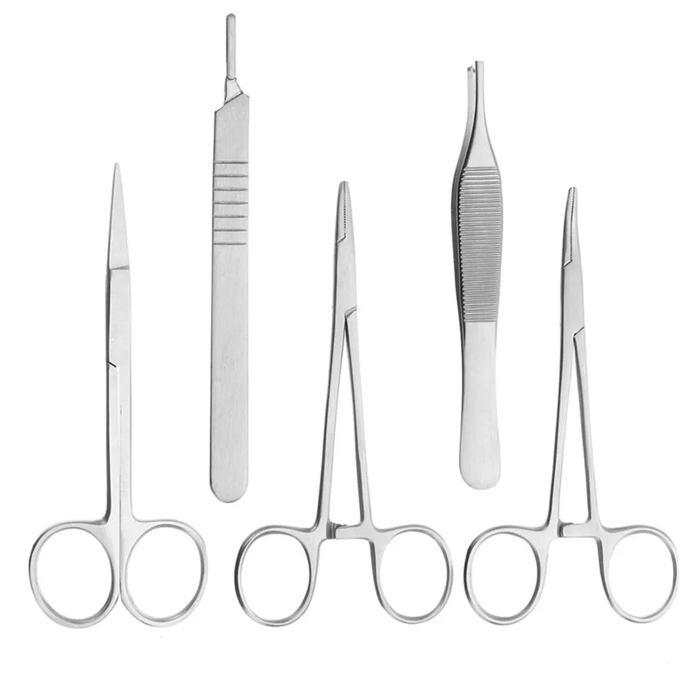 Dentistry Tool Surgical Suture Training Kit Practice Medical Tweezers Pliers Needle Holder Dentist Dental Tools Instrument   New