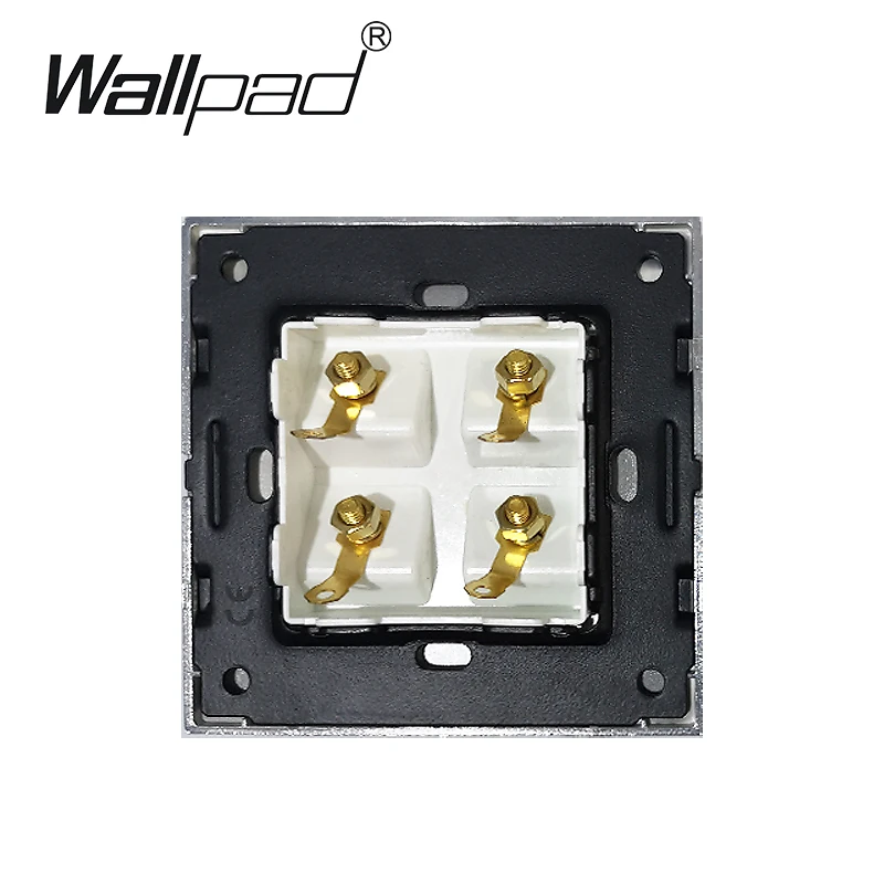 4 Pin Audio Socket Wallpad Luxury Crystal Glass Panel 110V-250V 4 pin Audio Sound Socket