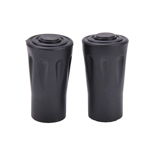 2 Pcs/lot Rubber Tip Carbon Fiber Hike Telescope Stick Nordic Walk Camp Alloy Ferrule Crutch Bar Tungsten Pole Basket