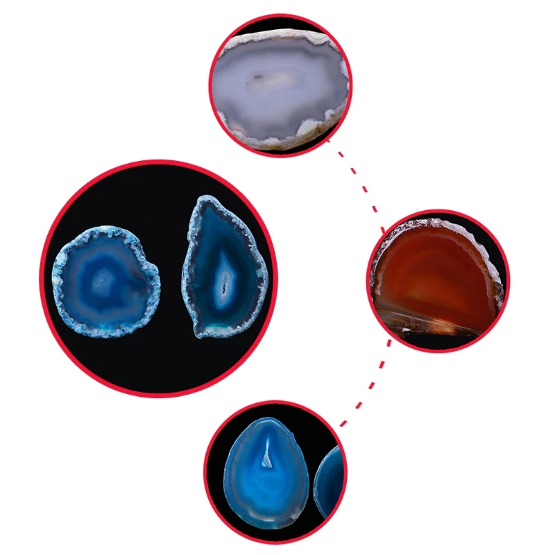 1 Pc Natural Agate Geode Polished Irregular Crystal Slice Stone DIY Pendant Mineral Home Decoration