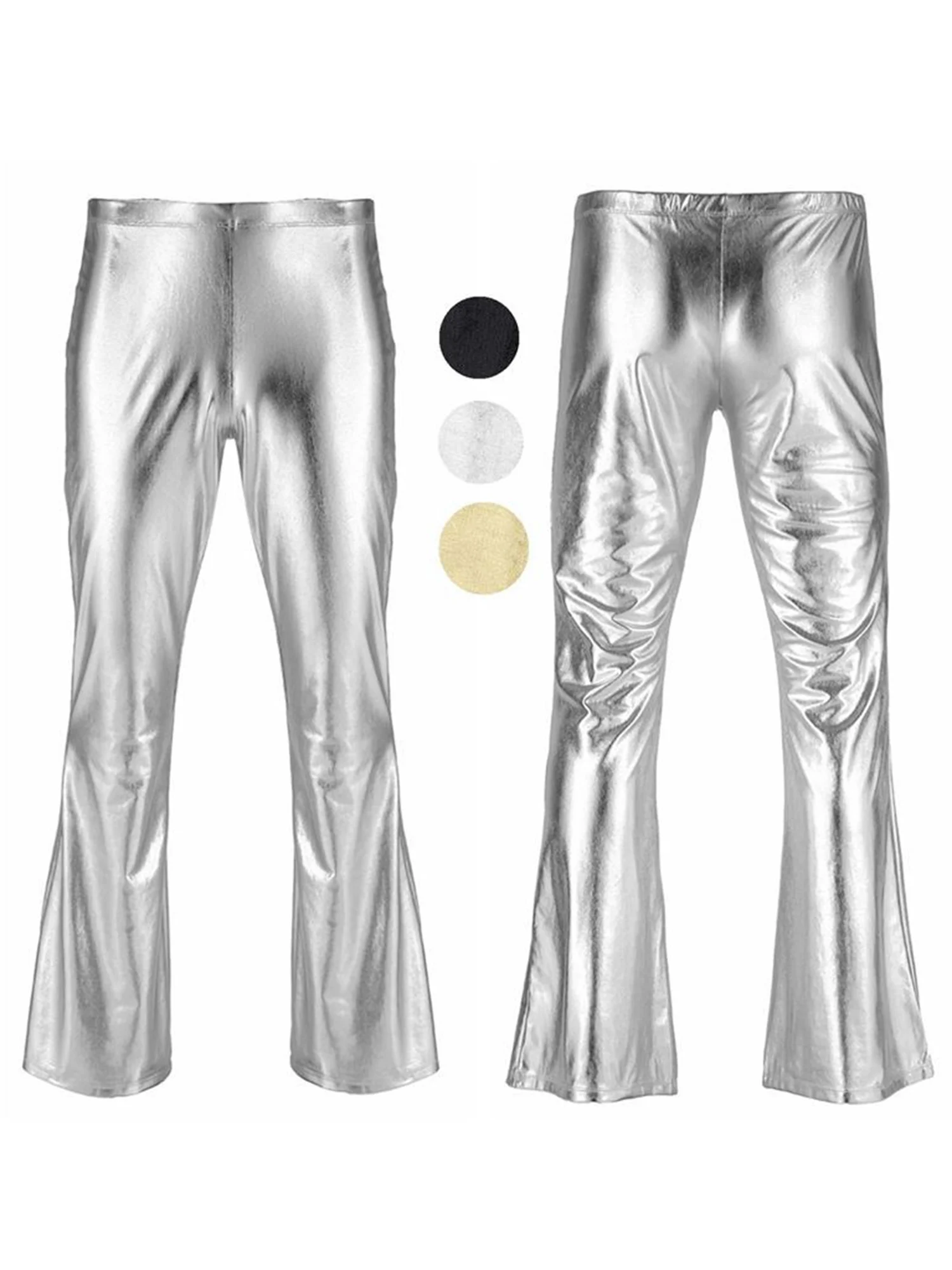 Рисунок 6 - Мужские Блестящие однотонные брюки-клеш