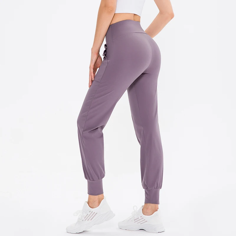 

Women's Yoga Pants Seamless High Waist Sport Leggings Casual Sweat Running Srunch Yoga Pockets Loose Solid Color Fitness Tights