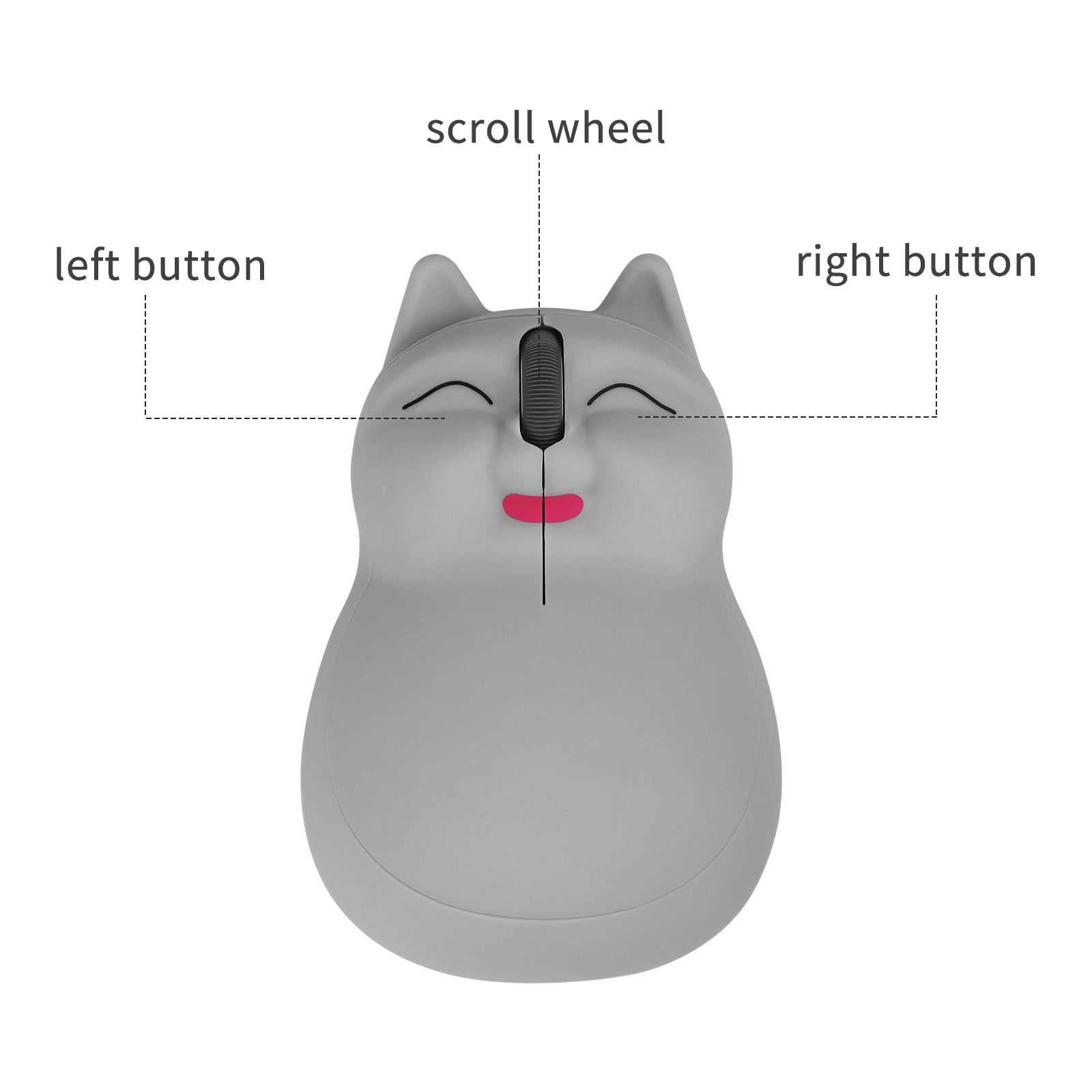 2.4G Wireless Mouse For Kids Gift Cute Anime Cat Designed Creative Mause 3D Ergonomic USB Optical 1200 DPI Mice For PC Laptop