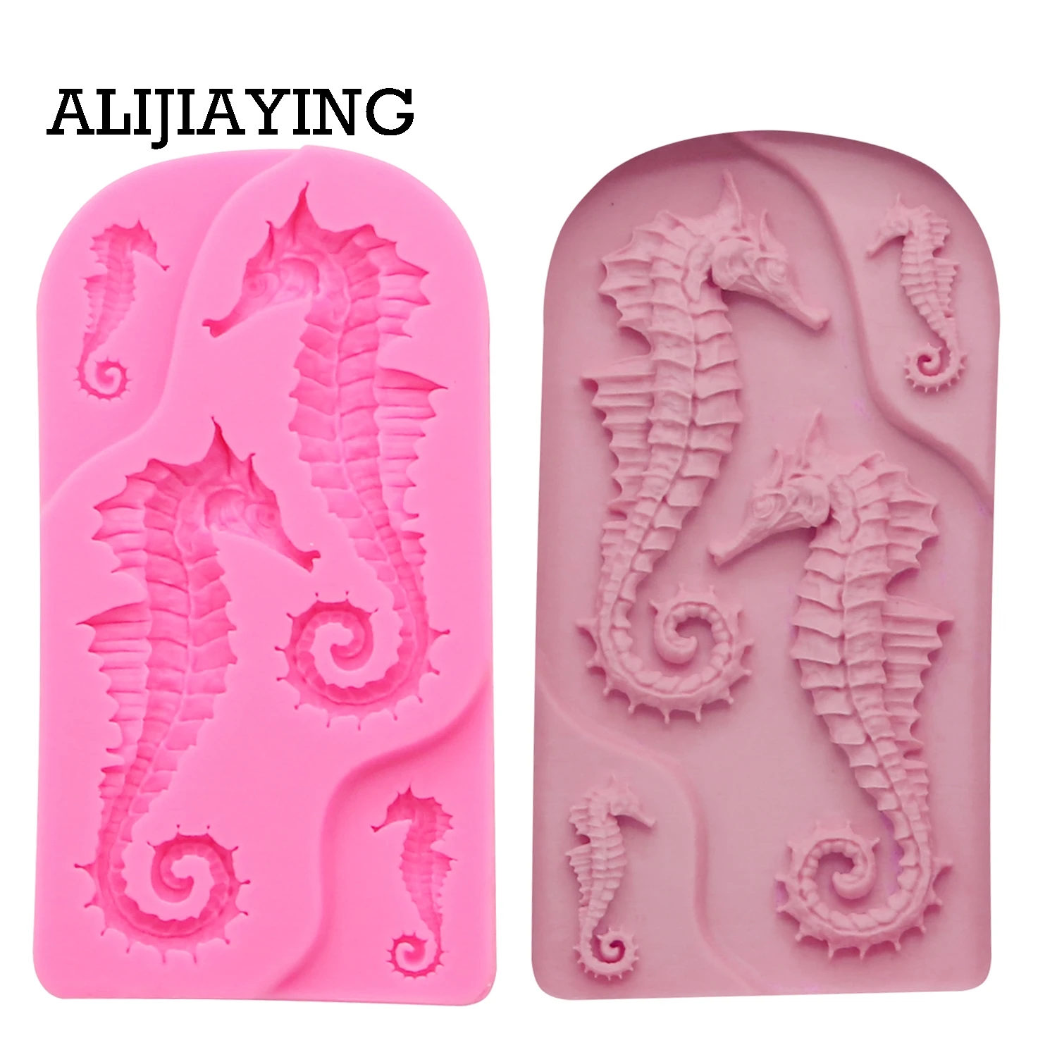 M1418 DIY  Seahorse mold Sugarcraft Silicone Mold cake Decorating tool fondant chocolate Clay craft Resin moulds