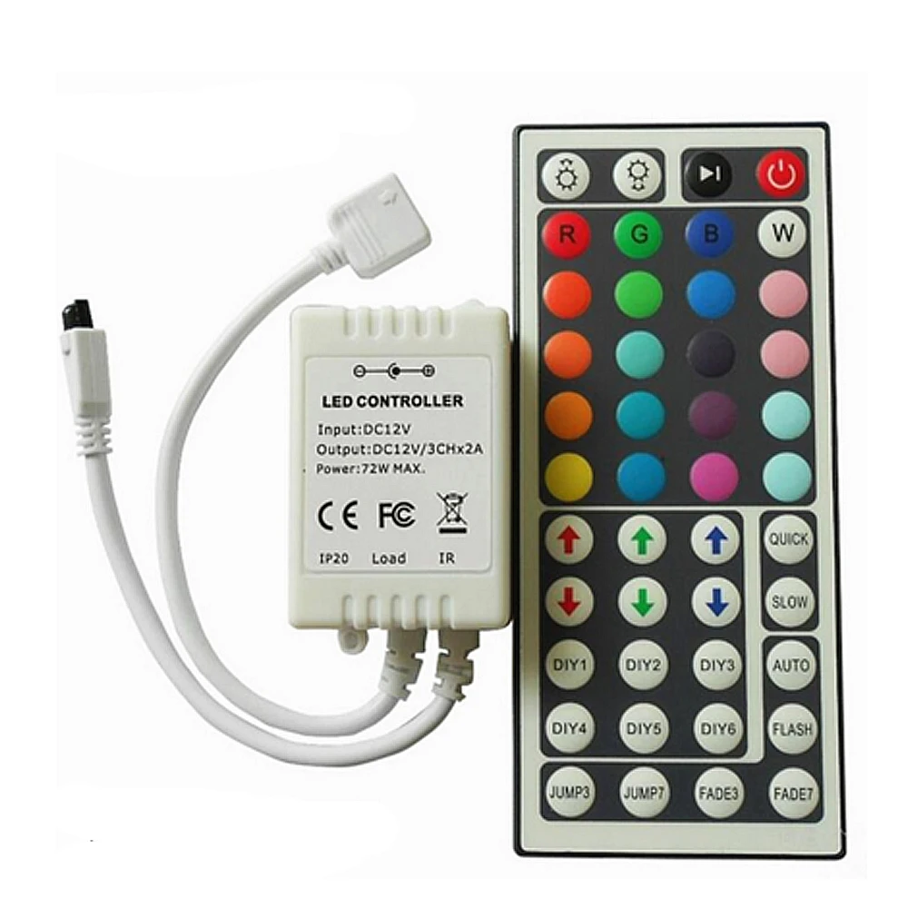 rgb led controller DC12v led flexible 44key 2.4g 4-zone rgbw led controller Available for 5050/3528