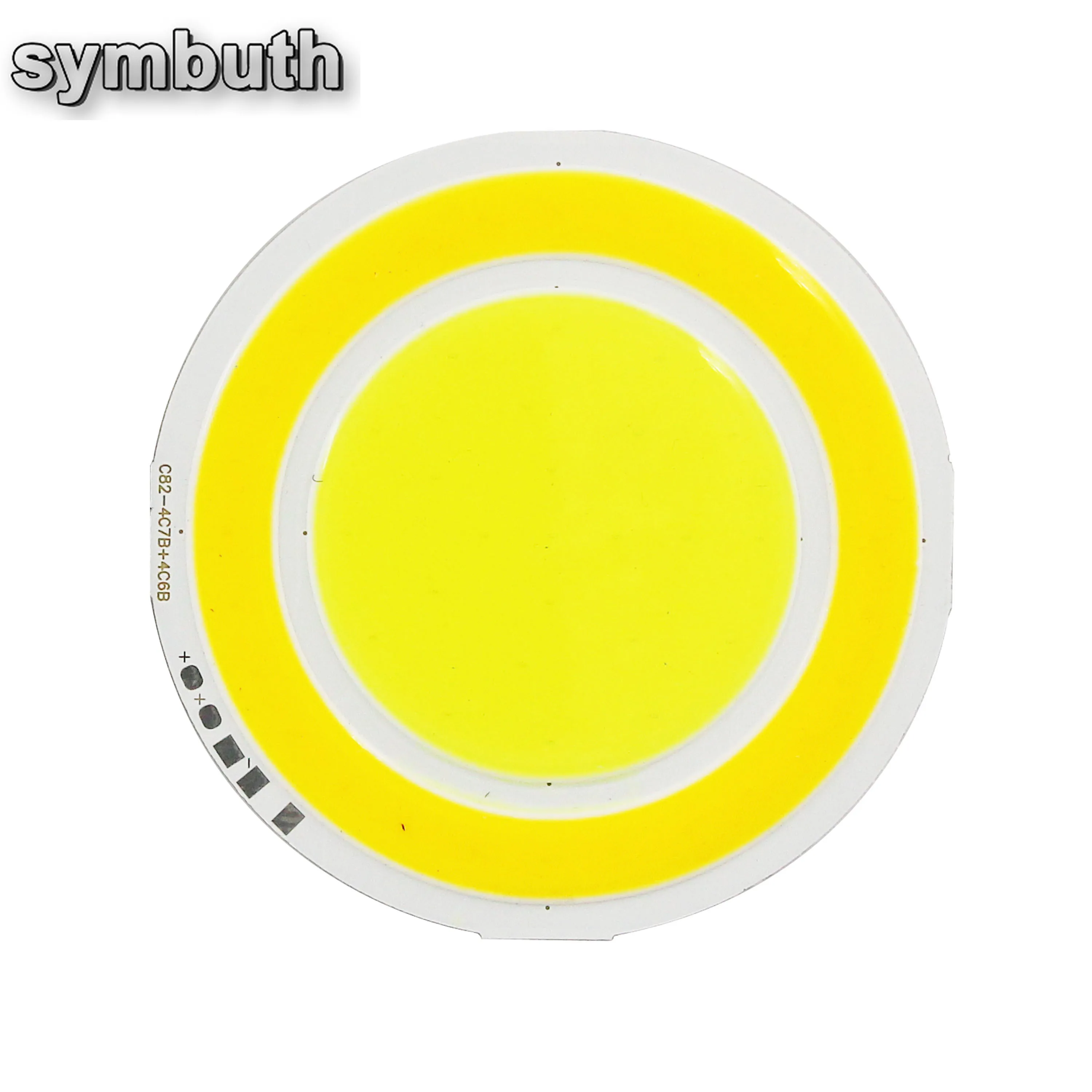 Symbuth DC 12V Led Cob Light Chip 82mm Round Double Color LED COB Diode Modules 4w for DIY Indoor/Outdoor Light Car Lamp