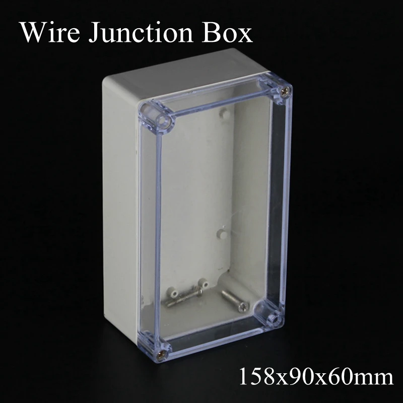158x90x60mm ABS IP65 Waterproof Plastic Wire Junction Box Transparent Enclosure Clear Project Case Electronic Terminal