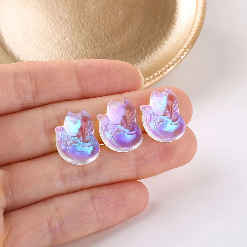 1PC Jade Fox Necklace Pendant Stone Chalcedony Chinese Fashion Charm Jewelry Carved Amulet for Women Men Lucky Gifts
