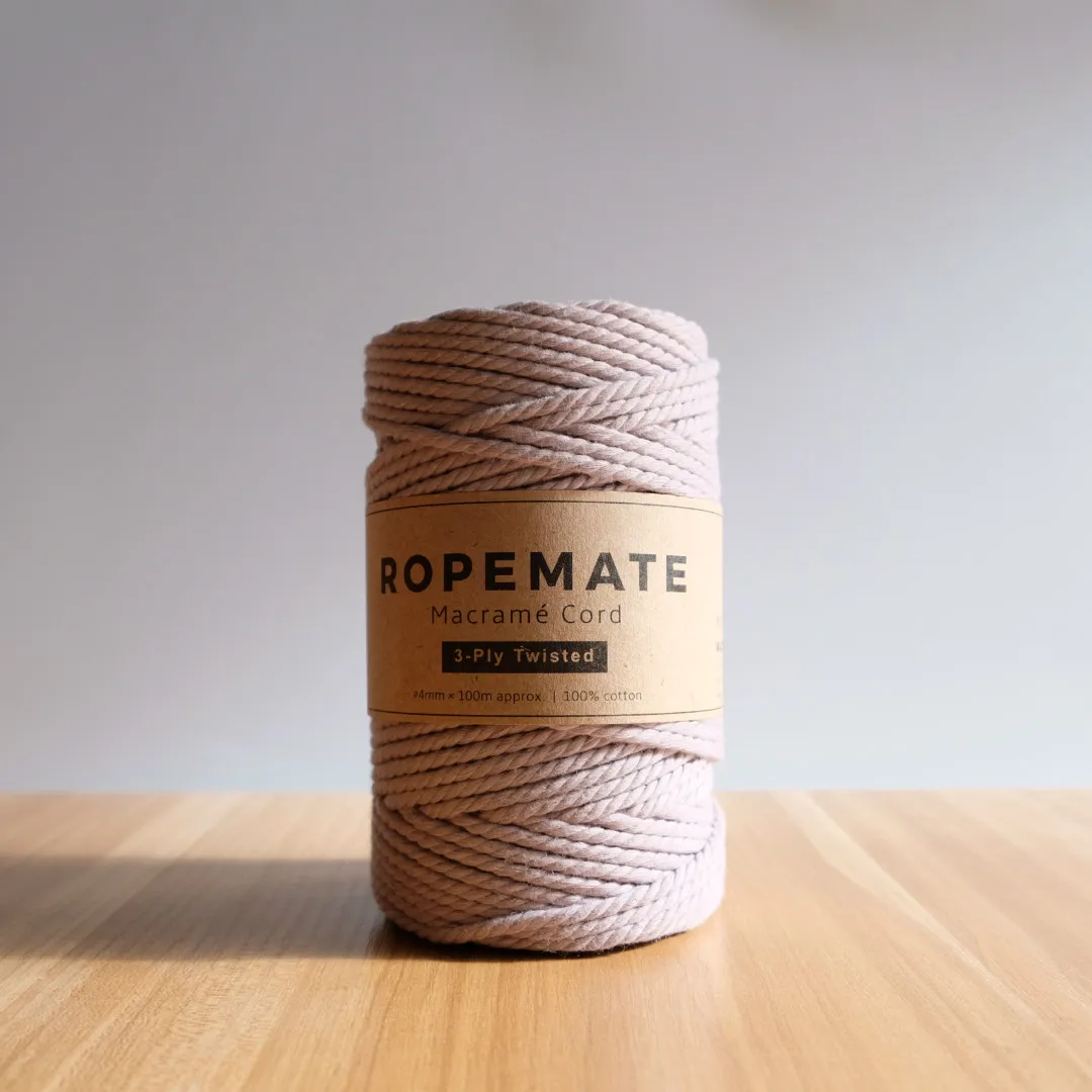 ROPEMATE PREMIUM SOFT COTTON CORD DIY Macrame Bag 4MM  100 Meters - 3 STRANDS