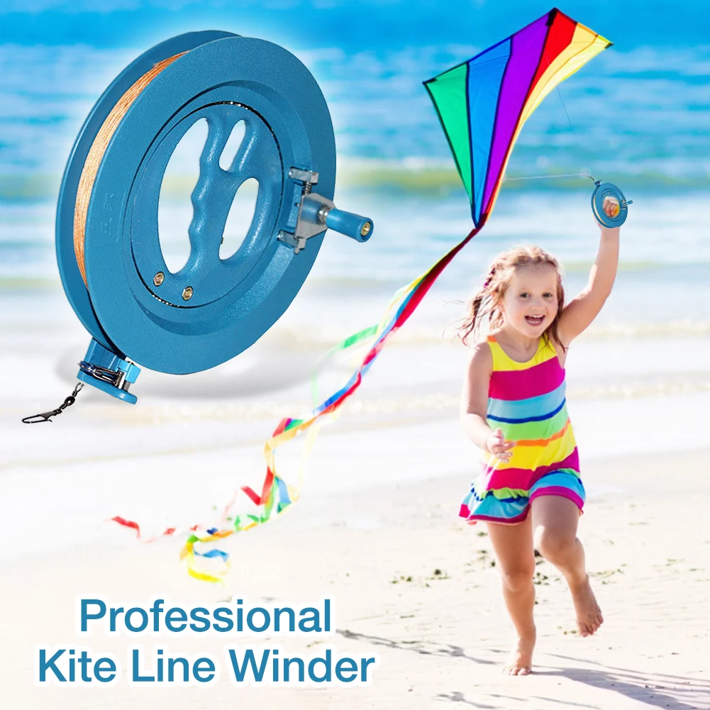 Professional Kite Line Winder Winding Reel Grip Wheel With 650 Feet (60LBS) Flying Line String Flying Tools For Kids Adults