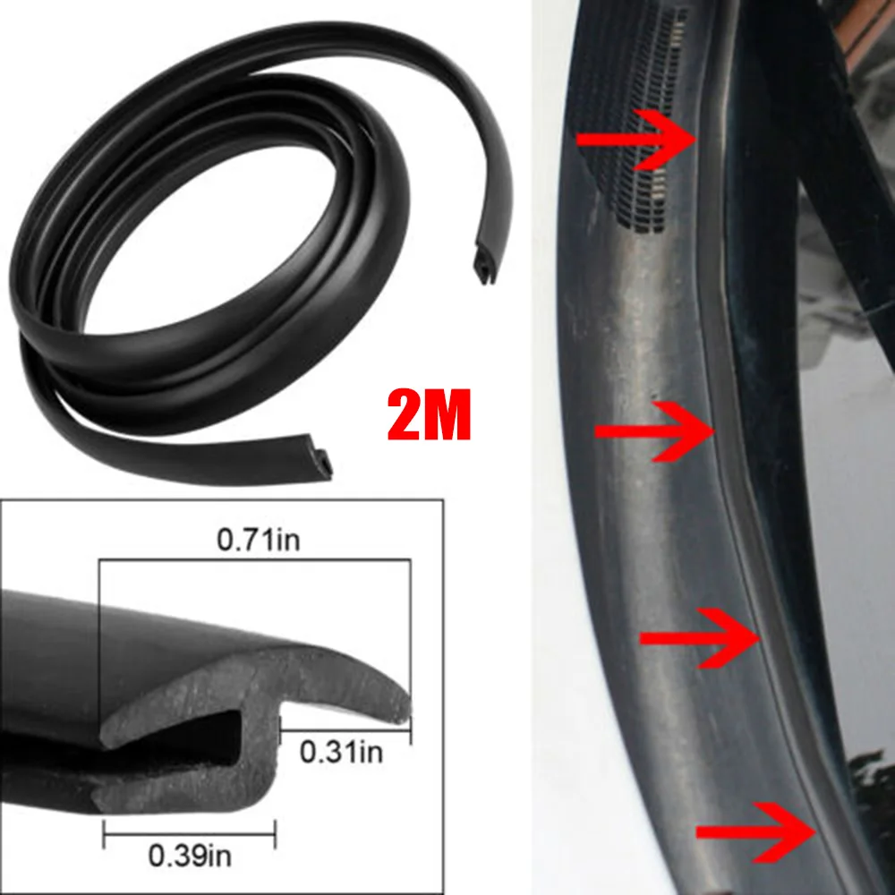 2m Car Front Windshield Seal Strip Trim Sunroof Weatherstrip Rubber Black Accessories For Car Front Windshield Sunroof Weatherst