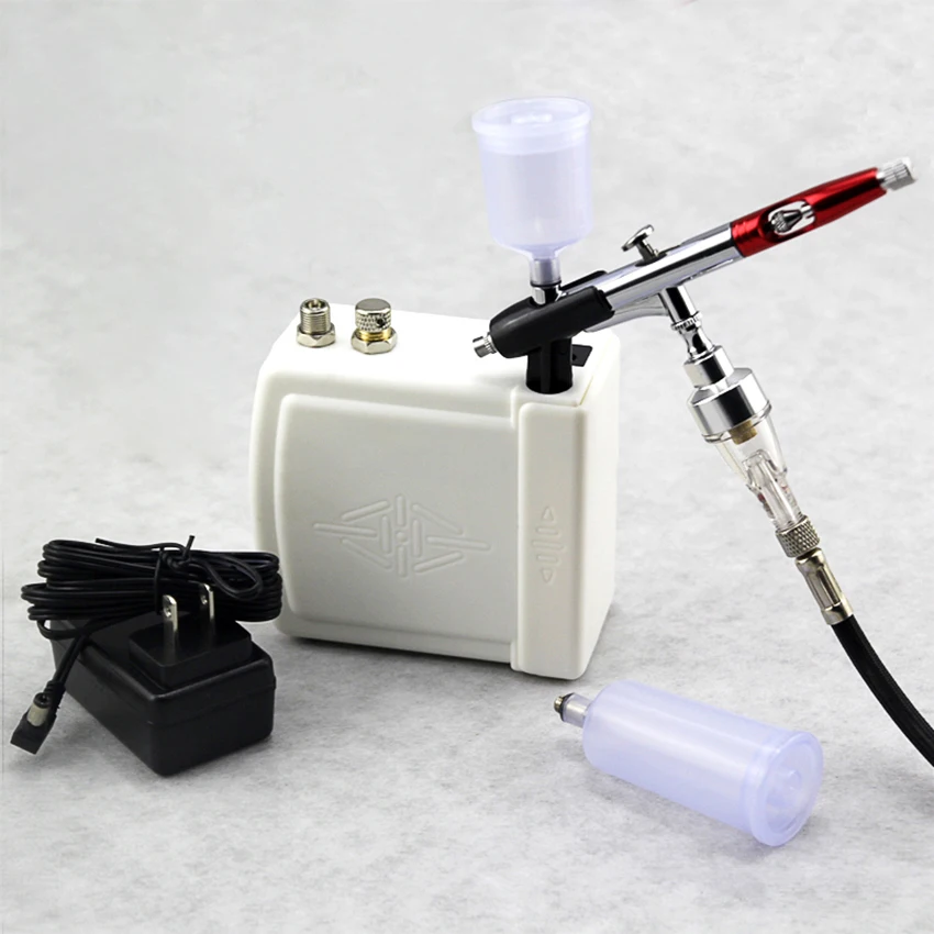 

Airbrush Kit With Air Compressor Dual Action Airbrush Set For Craft Model Paint Cake Decorating Nail Art Air Brush Gun 110-240V