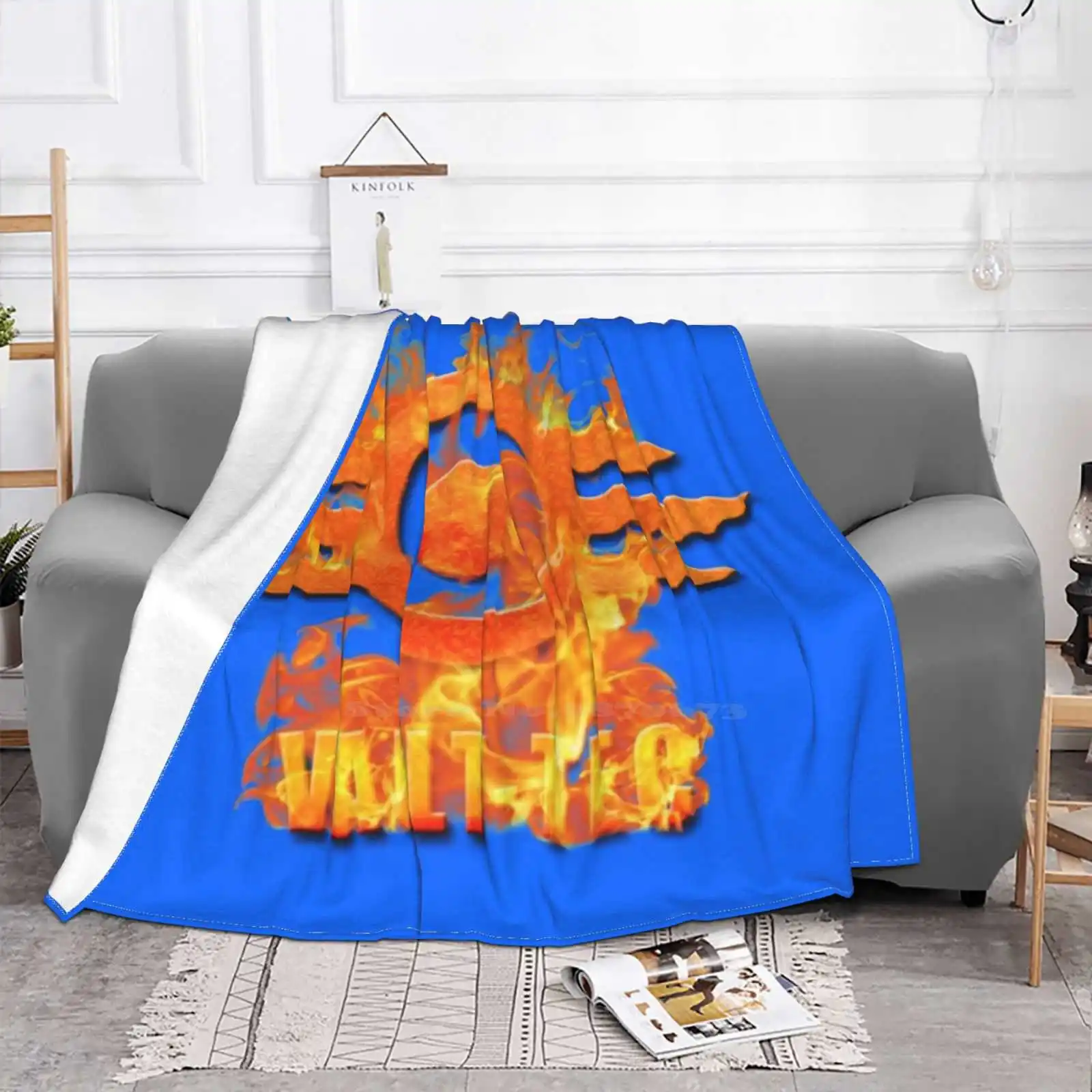 Tec Flames Air Conditioning Blanket Travel Portable Blanket Gamer Video Games Besthesda Twitch Stream Streaming Streamer Logo 4