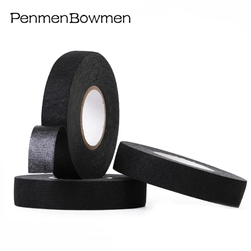 1Pc Engine Compartment Sound Insulation Line Shielding High Temperature Resistant Electrical Black Tape For Car Wiring Harness