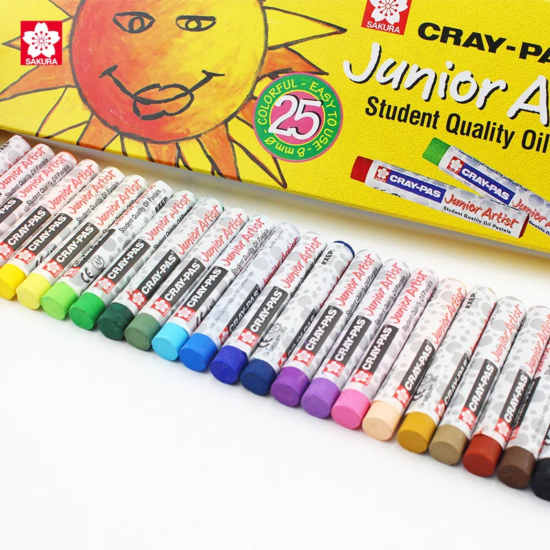 Japan Sakura Oil Pastels XEP-12/16/25/36/50 Non-toxic Safe Wax Crayon Drawing for Kids Students