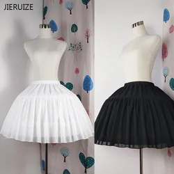 Jupon Cosplay en Mousseline de Soie, Robe Courte, Robe de Bal, Sous-Jupe, Os de Remorquage, Lolita, Ballet, Rockabilly, Crinoline