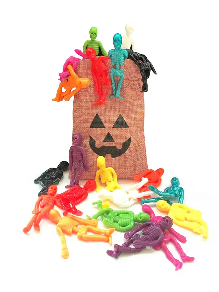 Halloween Skelette Weiche Stretchy Spielzeug Party Spiel Gefälligkeiten Für Kinder Erwachsene Halloween Schädel Anti-stress Spaß Squeeze Spielzeug