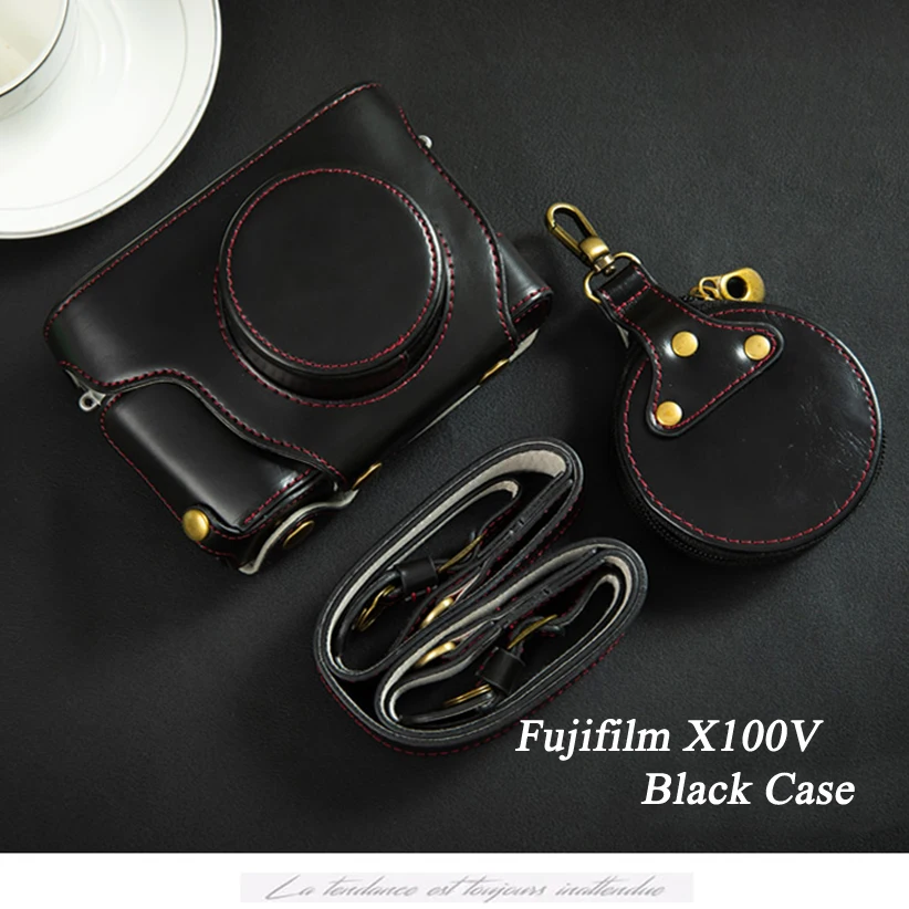 Pu Leather Camera Case Bag For Fujifilm XE4 X100F X100V Fuji X-E4 XS10 X-S10Camera bag Open Battery Strap Mini Case