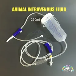 Disposable Sterile Animal Intravenous Fluid Bottle IV Fluid for Dog Cat 250ml Intravenous Catheter Veterinary Supplies