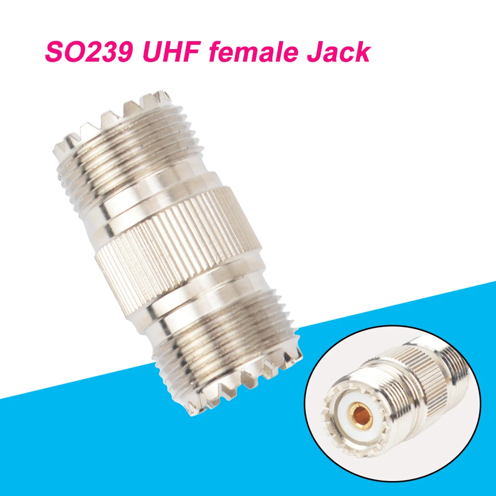 UHF SO239 PL-259 Female Jack RF Coaxial Adapter Cable Connector for Mobile Car Radio