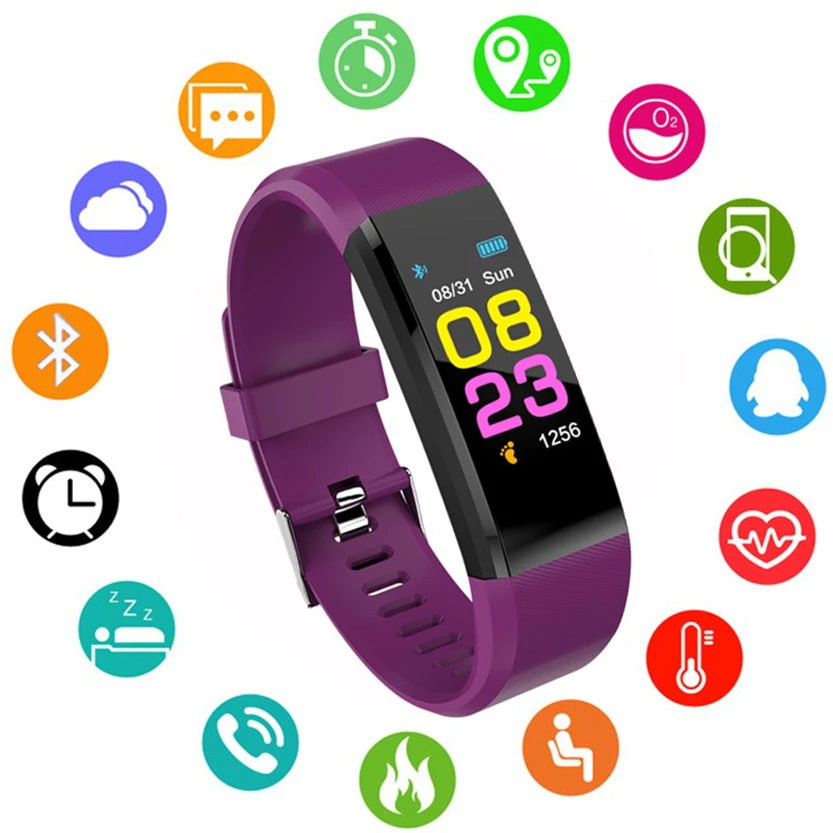 Oloey Health Bracelet Heart Rate/Blood Pressure/Pedometer Smart Band Fitness Tracker Wristband Mi Band 3 fit bit Smart Watch Men