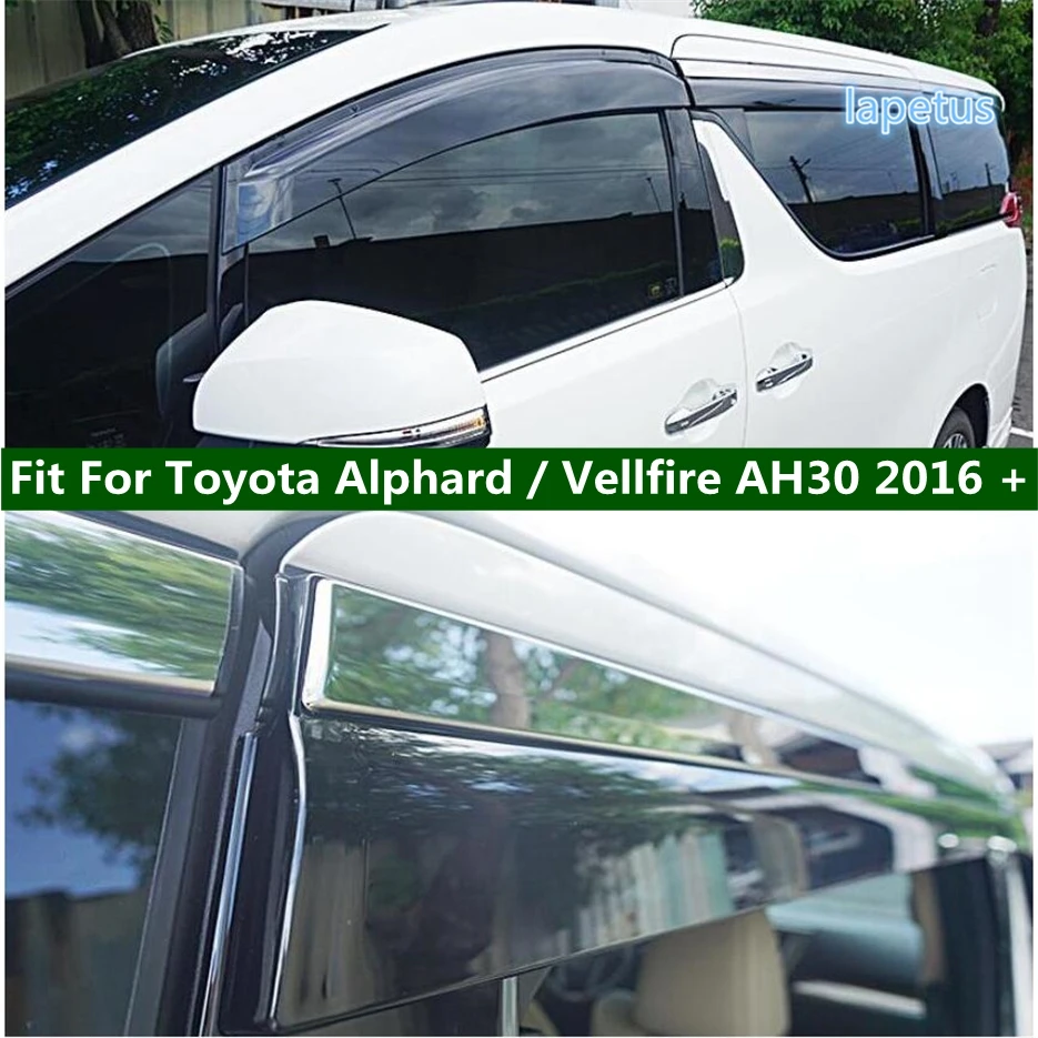 

Lapetus Car Rain Shield Deflectors Awning Trim Window Visor Cover 4PCS Accessory For Toyota Alphard / Vellfire AH30 2016 - 2019