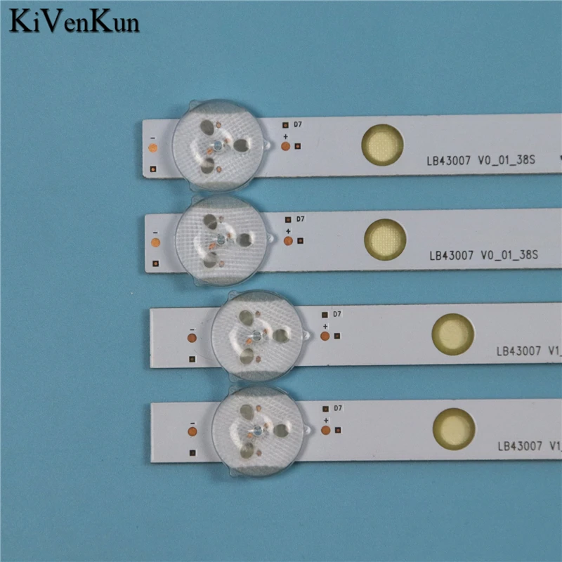 TV LED Backlight Strips For Bush DLED43287FHDCNTDFVP LED Bars Kit Bands 17DLB43VLXR1 LB43007 V0_04_38S Ruler VES430UNDL-2D-N01