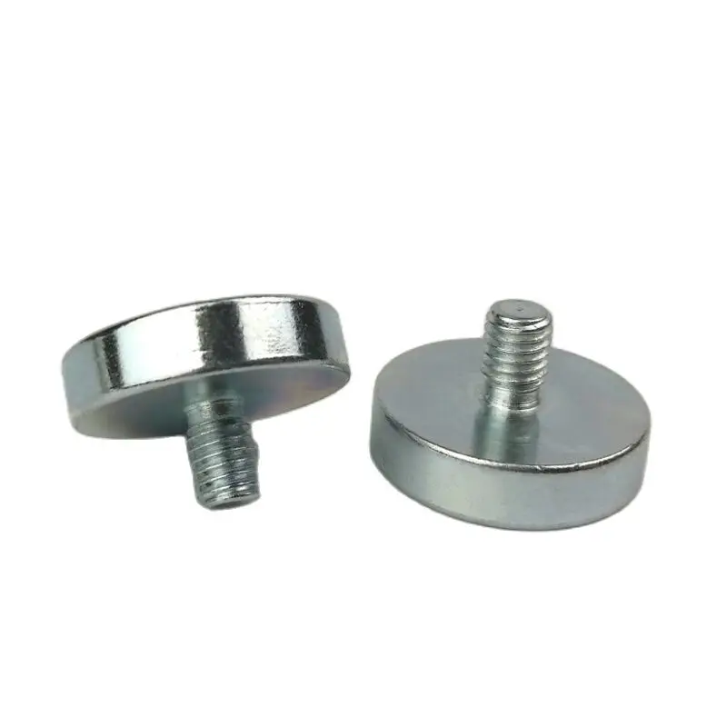 10pcs Window Fixing Magnets D16mm M6 M4 Male Thread Round  Magnet Furniture Magnetic Latch Cabinet Door N52 Rear EarthMaterial