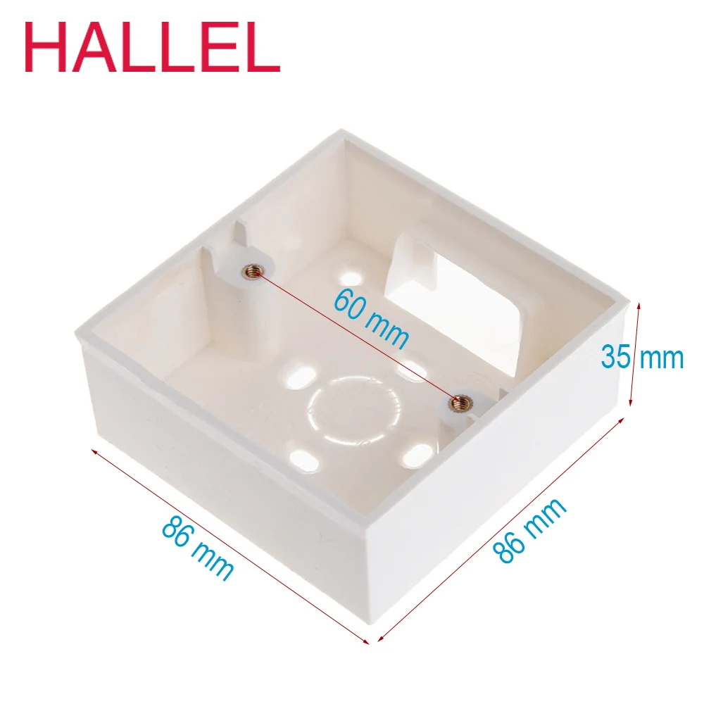 White 35 | 40 | 52 mm Switch Installation Box Wall Surface Junction Outfit Box, Socket External Mounting Outlet Box