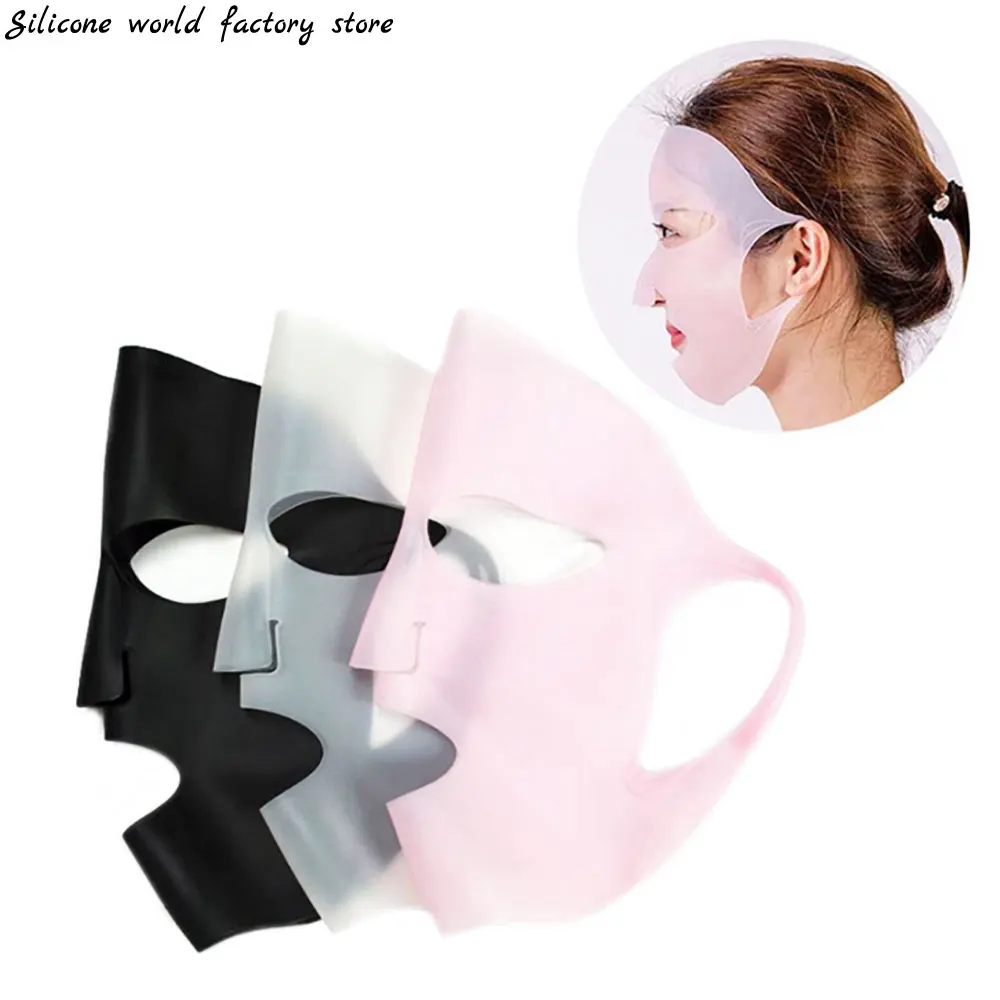 

Silicone world Silicone Face Mask Reusable Moisturizing Lifting Firming Anti Wrinkle Face Firming Gel Sheet Mask Skin Care