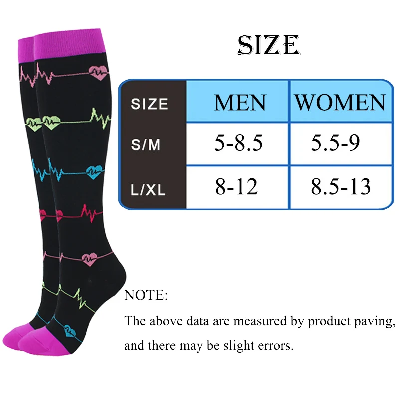 Long Unisex Compression Socks Sports Warm Socks Boots Stockings Women Men Breathable Knee Socks Fit For Edema Varicose Veins