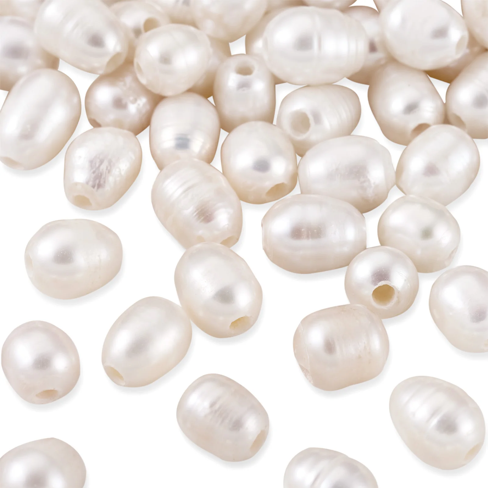 

100Pcs Natural Freshwater Pearl Beads Irregular Large Hole Loose Spacer Bead For Bracelet Earring DIY Bridal Jewelry Making